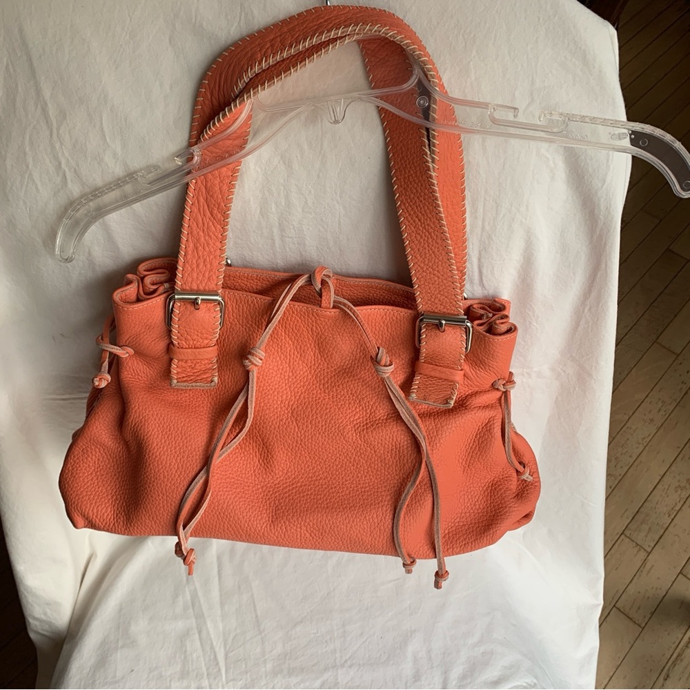 Carla Mancini Stylish Orange Leather Women's Bag